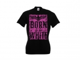 Frauen T-Shirt - Born to be white - Adler - schwarz/lila
