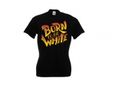 Frauen T-Shirt - Born to be white - Logo - schwarz/bunt