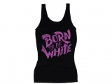 Frauen Top - Born to be white - Logo - schwarz/lila