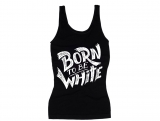 Frauen Top - Born to be white - Logo - schwarz/weiß