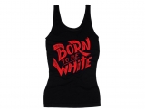Frauen Top - Born to be white - Logo - schwarz/rot