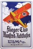 Blechschild - Flieger Club - Manfred von Richthofen - D88 (18)