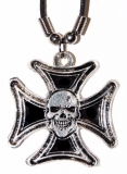 Halskette - Eisernes Kreuz mit Totenkopf