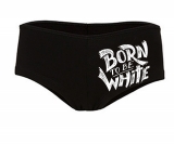 Frauen Hotpants - Born to be white - Logo - schwarz/weiß
