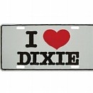 Blechschild - I love Dixie