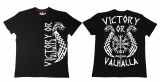 Premium Shirt - Victory or Valhalla - schwarz/weiß
