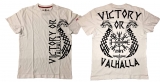 Premium Shirt - Victory or Valhalla - weiß/schwarz