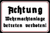 Blechschild - Wehrmachtanlage - D127 (114)