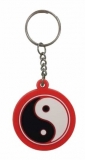 Schlüsselanhänger - Yin Yang - schwarz-weiß-rot
