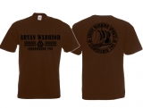 Frauen T-Shirt - Aryan Warrior - Lindisfarne 793 - Motiv 2 - Braun