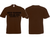 Frauen T-Shirt - Aryan Warrior - Lindisfarne 793 - Motiv 1 - Braun