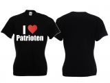 Frauen T-Shirt - I Love Patrioten - schwarz