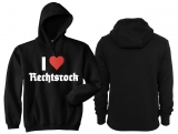 Frauen - Kapuzenpullover - I Love Rechtsrock - schwarz