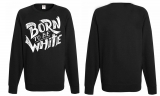 Langarmshirt - Born to be white - Logo - schwarz/weiß