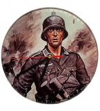 Wanduhr aus Glas - Deutscher Soldat