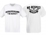 Frauen T-Shirt - Ostdeutschland - No Respect - weiß/schwarz - Motiv 1
