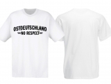 Frauen T-Shirt - Ostdeutschland - No Respect - weiß/schwarz - Motiv 2