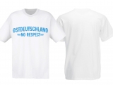 Frauen T-Shirt - Ostdeutschland - No Respect - weiß/blau - Motiv 2