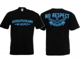 Frauen T-Shirt - Ostdeutschland - No Respect - schwarz/blau - Motiv 1