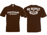 Frauen T-Shirt - Ostdeutschland - No Respect - braun/weiß - Motiv 1