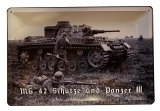Blechschild - MG 42 SChütze & Panzer III - D159 (93)