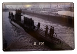 Blechschild - Deutsches U-Boot - U-751 - D158 (85)