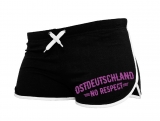 Frauen - Shorts Ostdeutschland - No Respect - schwarz/lila - Motiv 1