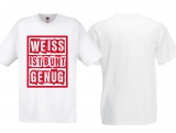 T-Hemd - Weiss ist bunt genug - weiß/ rot