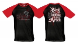 Raglan T-Shirt - Ungeimpft - Steckt euch eure Impfung in den Arsch - schwarz/rot