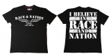 Premium Shirt - Race & Nation - schwarz/weiß