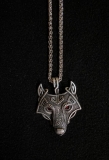 Halskette - Wolfskopf Wikinger