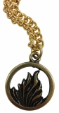 Halskette - Feuer Symbol - Goldfarben