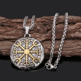 Halskette - Vegvisir - silber/gold Optik