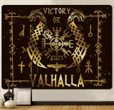 Wanddekoration - Tuch - Victory or Valhalla - gold - 200x150cm