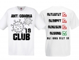 T-Hemd - Anti Corona Club - 1G Gesund - weiß