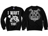 Pullover - I want You - For the battle of Ragnarok - schwarz/weiß