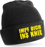 Mütze - BD - Impf dich ins Knie - schwarz/gelb