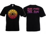 Frauen T-Shirt - Retro - Schwarze Sonne - Here comes the Sun