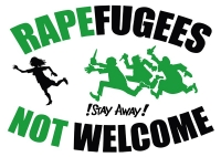 Rapefugees not Welcome - Aufkleber Paket 10 Stück