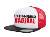 Cap Rechts - Deutsch - Radikal - 3-Tone - schwarz/weiß/rot - Trucker Cap