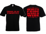 Frauen T-Shirt - Proud to be White - schwarz/rot