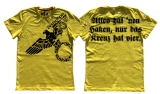 Premium Shirt - Alles hat nen Haken, nur das Kreuz hat vier - gelb