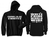 Frauen - Kapuzenpullover - Proud to be White - schwarz/weiß