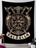 Wanddekoration - Tuch - Valhalla mit Vegvisir - 200x150cm