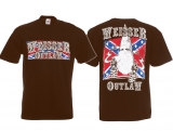 T-Hemd - Weisser Outlaw - braun