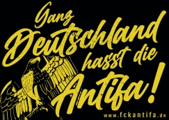 Ganz Deutschland hasst die Antifa Motiv 2 - Aufkleber Paket 100 Stück
