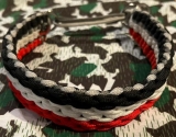 Hundehalsband - schwarz-weiß-rot - Bodercross - Typ 2