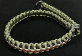 Hundehalsband - Cobra - oliv - schwarz-weiß-rot - Variante 2