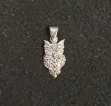 Silber Kettenanhänger - Eule - keltisch - klein - 925 Silber