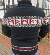 Runenstrickjacke - Germania - schwarz-weiß-rot +++NOCH 2 STÜCK DA+++
